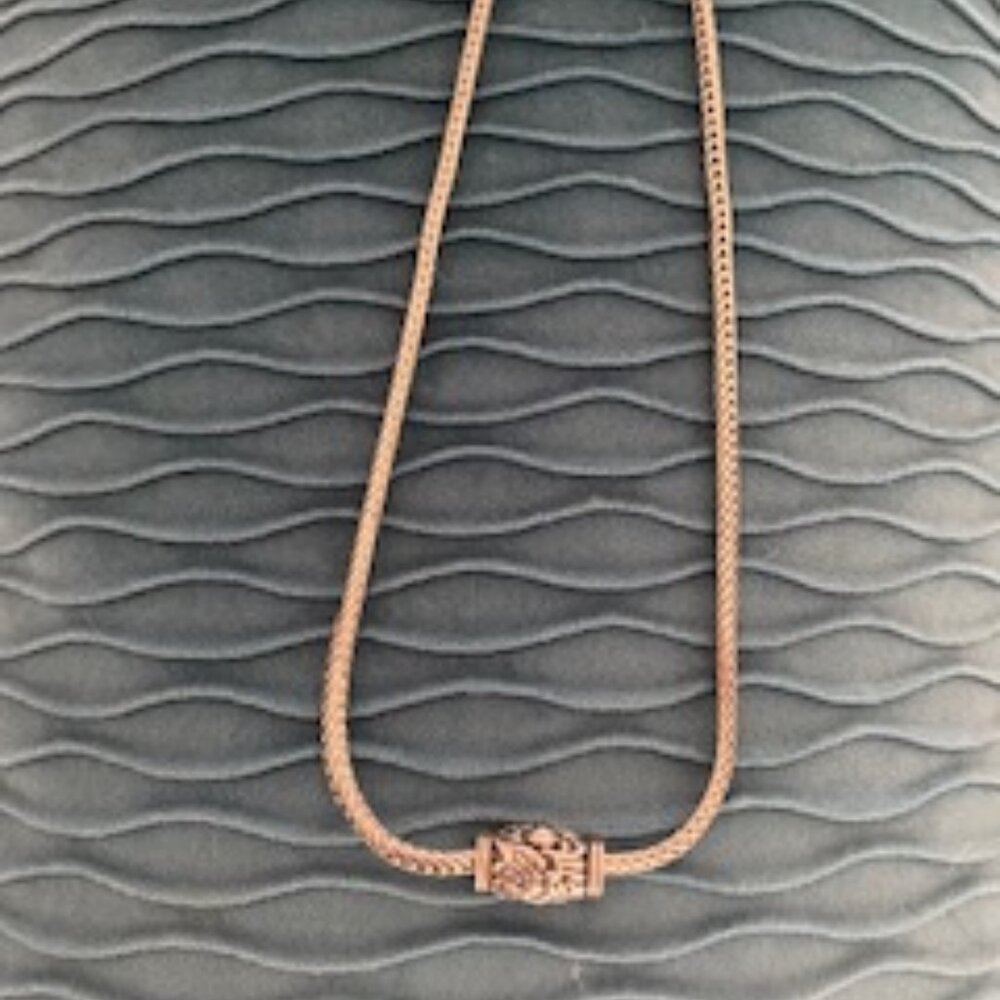 Brighton - Vintage Silver Tone Wheat Chain Necklace